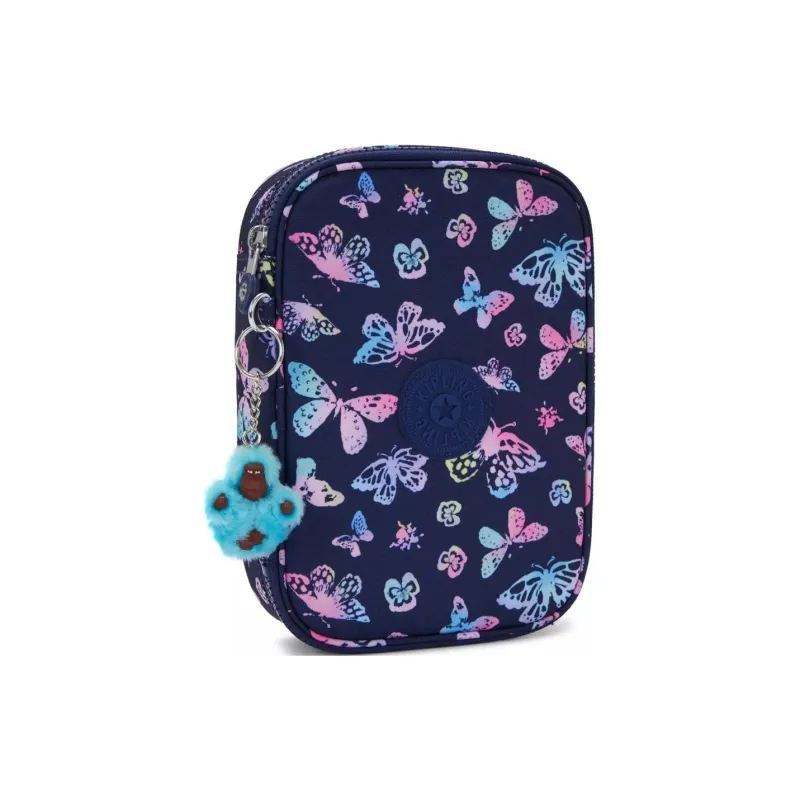 Kipling Polyester Makeup Bag Women's Blue & Pink-1