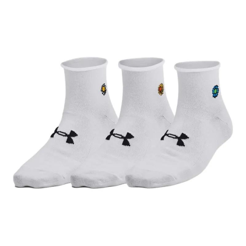 Under Armour UA Essential Mid Calf Socks Women's 3 Pack White-0