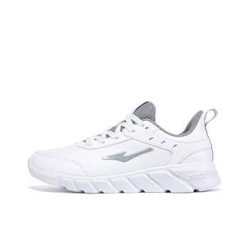 Erke Lightweight And Wear-resistant Low-Top Casual Running Shoes Women's White Gray