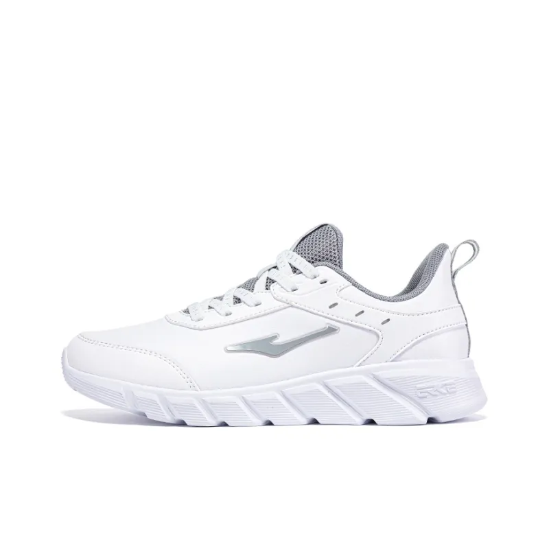 Erke Lightweight And Wear-resistant Low-Top Casual Running Shoes Women's White Gray-0