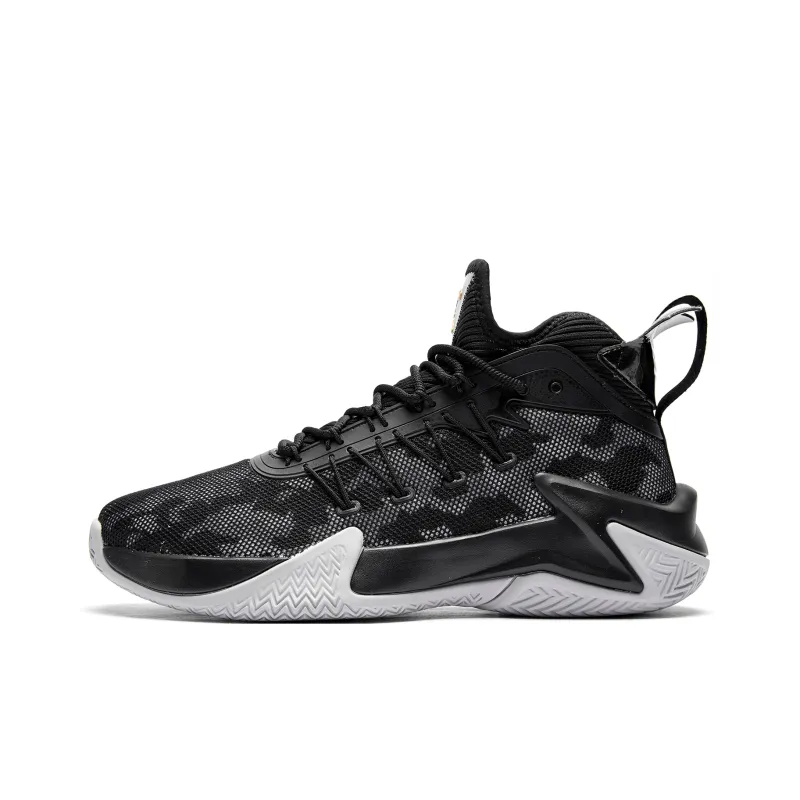 QIAODAN Broken Shadow 1.0 Basketball Shoes Men Low Top Black Gold-0