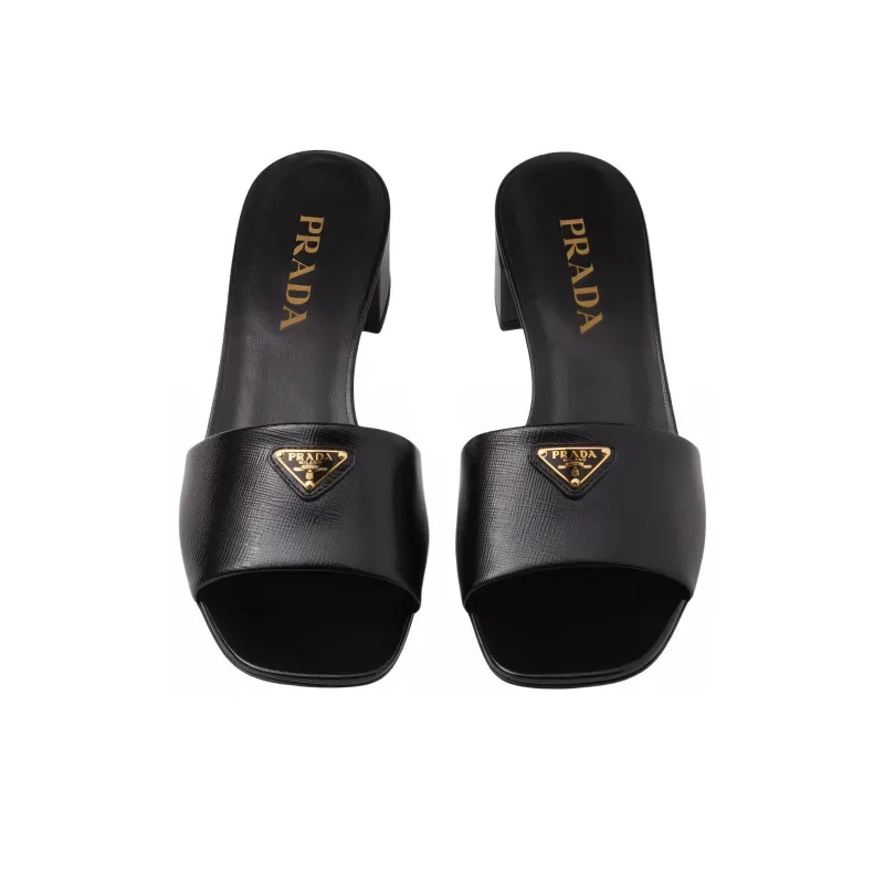 PRADA 35mm Logo-appliqué Mules-3