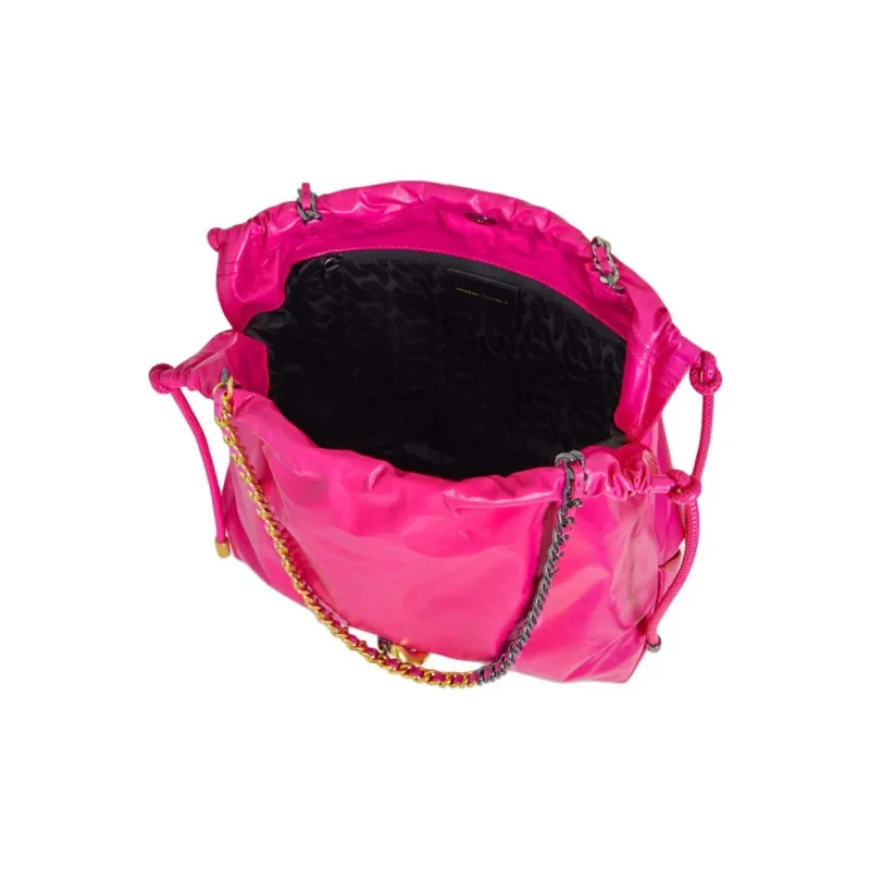 REBECCA MINKOFF Leather Tote Bag Shopping Bag Shoulder Bag Handbag Small Size Women's Bright Pink-2