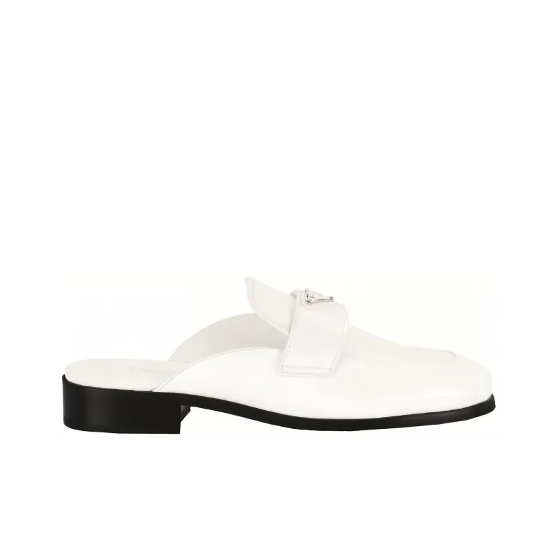 PRADA Abrasion Resistant Closed Toe Slippers Women's White-1