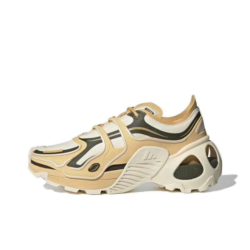 Adidas Wonder Runner Pro Anti Slip Wear Resistant Low Top Casual Running Shoes Unisex Beige Yellow-0