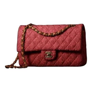 CHANEL Wool Twill Velvet Shoulder Bag Crossbody Bag Mini Women's Brown