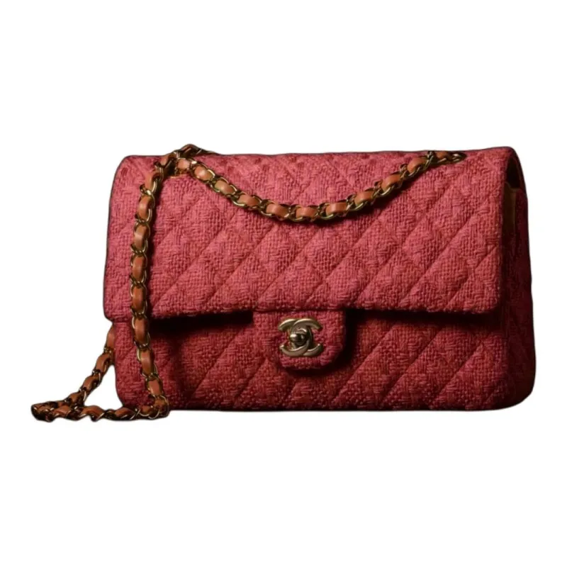 CHANEL Wool Twill Soft Woolen Shoulder Bag, Crossbody Bag Mini Women's Brown-0