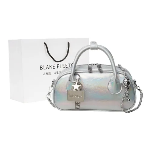 BLAKE FLEETO PU Niche Design Versatile Boston Pillow Bag, One Shoulder Handbag Women's Multicolor