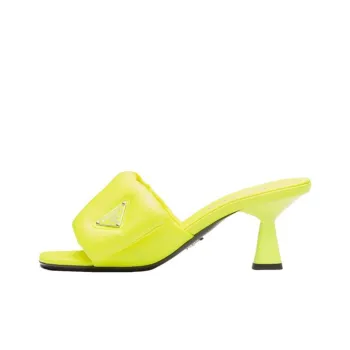 PRADA Odor Resistant Slide Slippers Women's Yellow