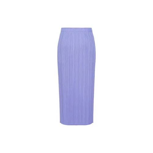 PLEATS PLEASE ISSEY MIYAKE Casual Long Skirts Women's Light Blue