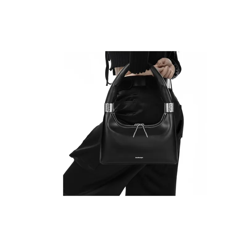 BABAMA Microfiber Synthetic Leather Shoulder Bag, Handbag, Shoulder Bag Regular Women's Black-7
