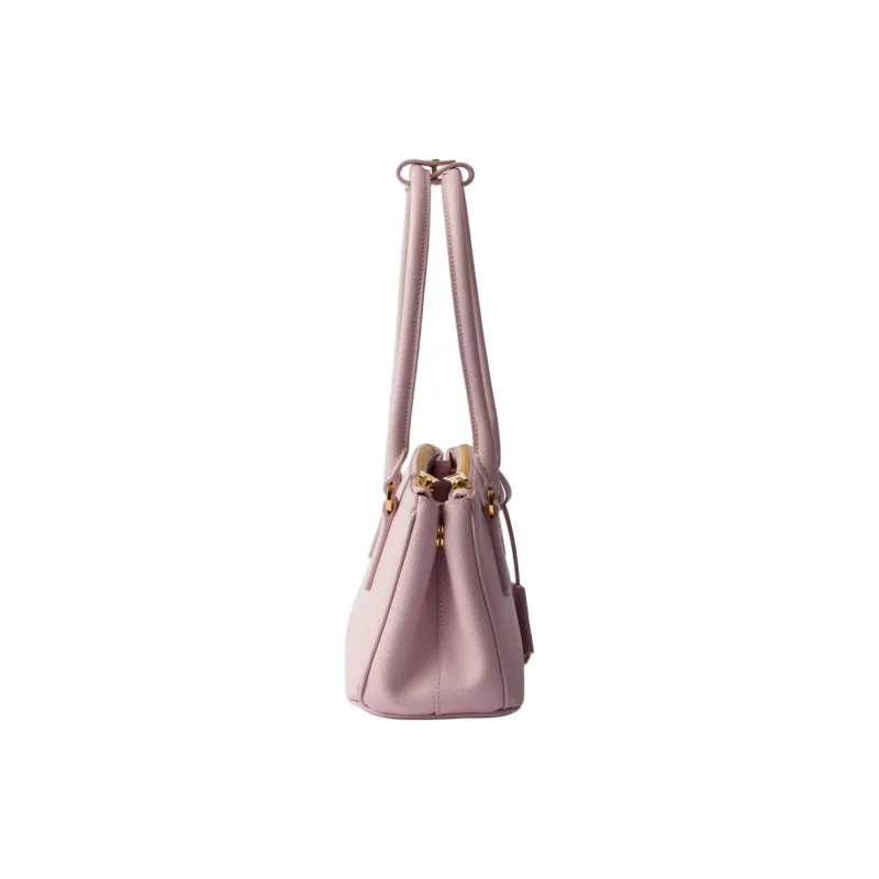 PRADA Saffiano Leather Handbag Shoulder Bag Mini Women's Snowflake Gypsum Pink-2