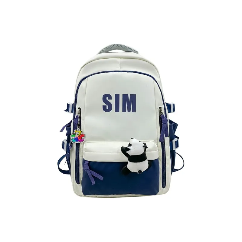 MOK Nylon Backpack Unisex Red/Blue/Black/Brown Green-1