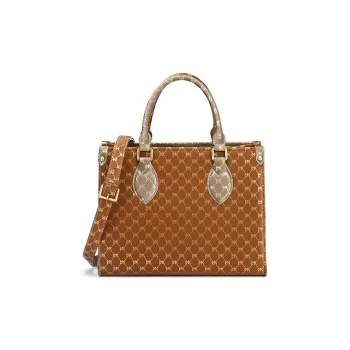 LMK Cow Leather Handbag Women's Luxe Gold & Morandi Green