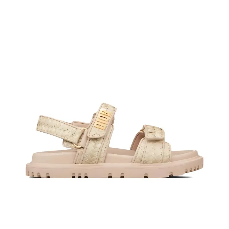 DIOR DiorAct Stylish Sandals Women's Yellow Hemp-1