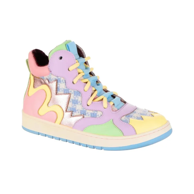IRREGULAR CHOICE High-Top Skateboard Shoes Unisex Pink-2