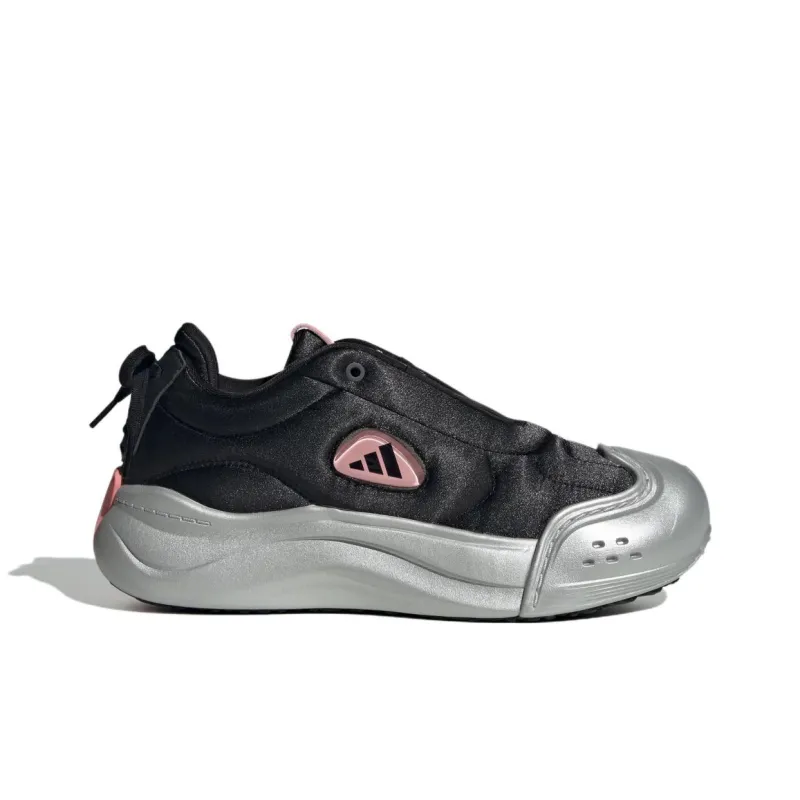 Adidas Anti Slip Wear Resistant Low Top Casual Shoes Women's Black Silver-1