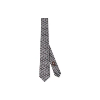 GUCCI Silk Ties Men's Light Blue/Brown