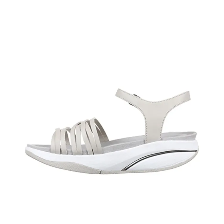 MBT Beach Sandals Women's White Gray-0