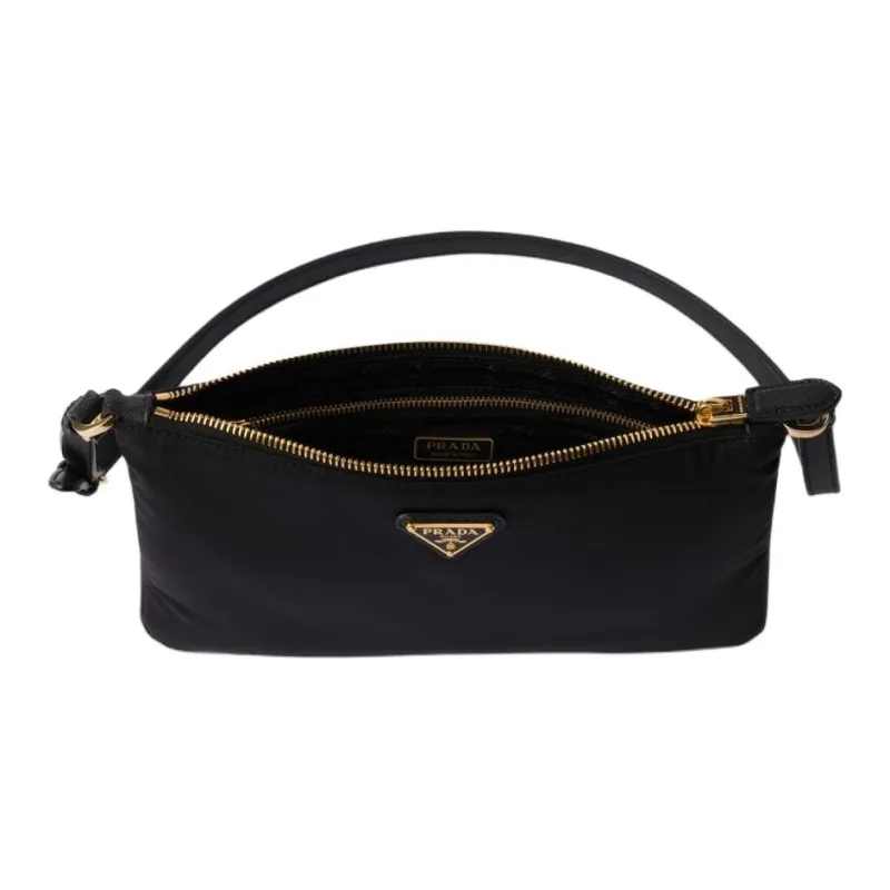 PRADA Re Nylon Recycled Nylon Shoulder Bag, Crossbody Bag Women's Black-3