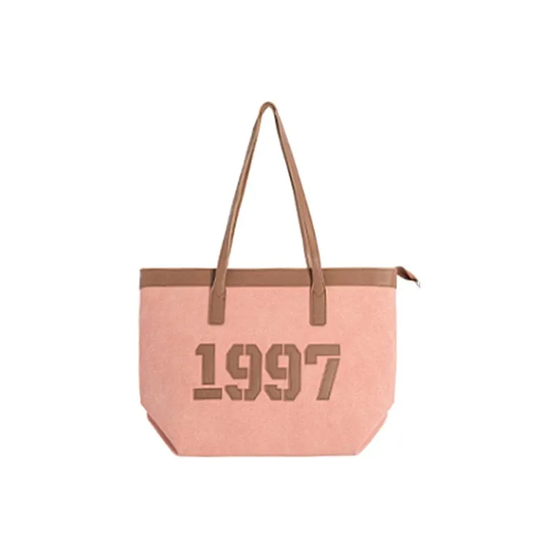 RKM Woolen Tote Shoulder Bag Regular Unisex Pink/Brown/Khaki-2