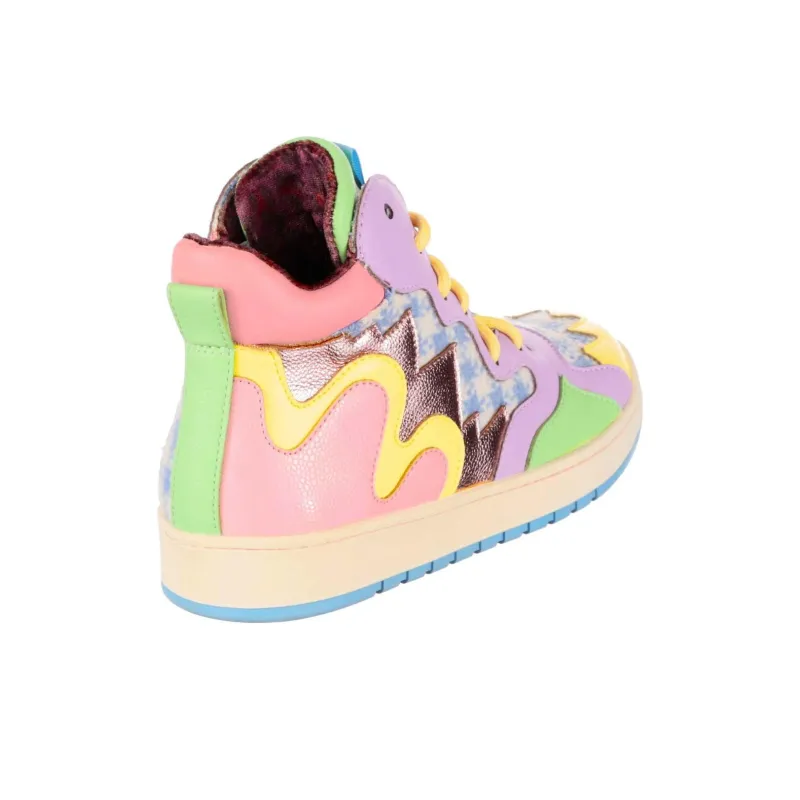 IRREGULAR CHOICE High-Top Skateboard Shoes Unisex Pink-3