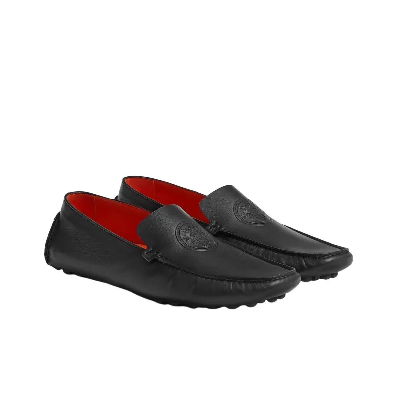 HERMES Loafers Men Black-3