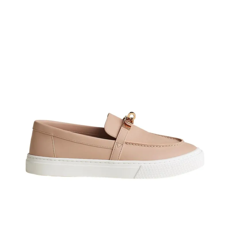 HERMES Game Loafers Women's Nude Pink-1