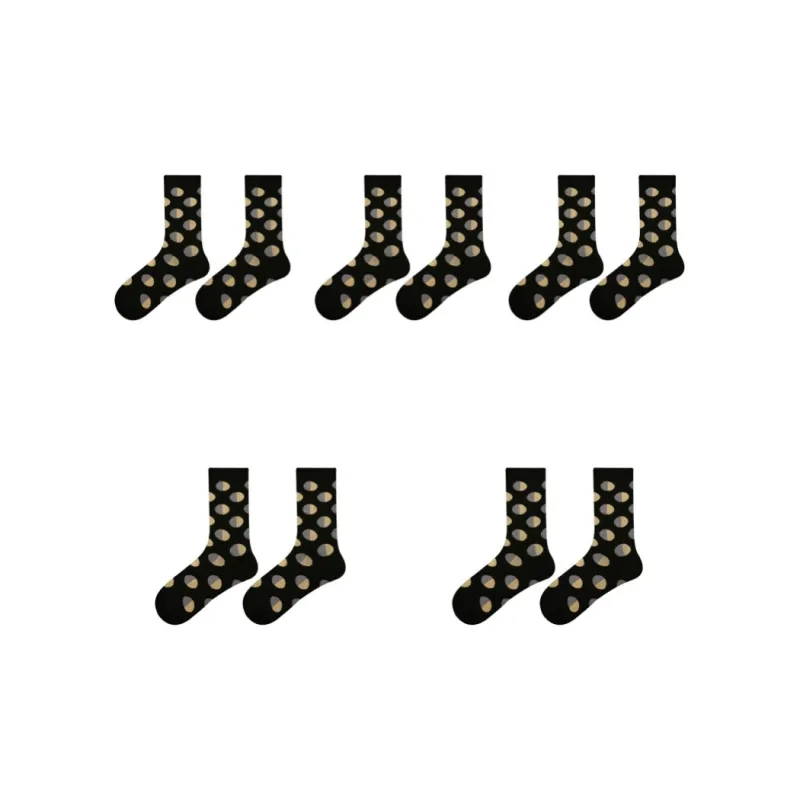Vine Color Mid Calf Socks Women's 5 Pack-7