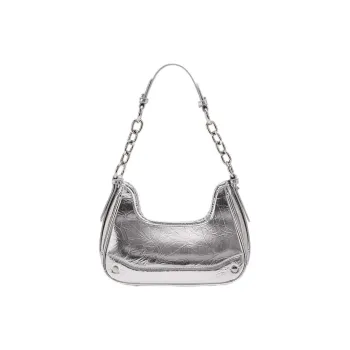 Carksky PU Handbag, Shoulder Bag Women's Silver/Black