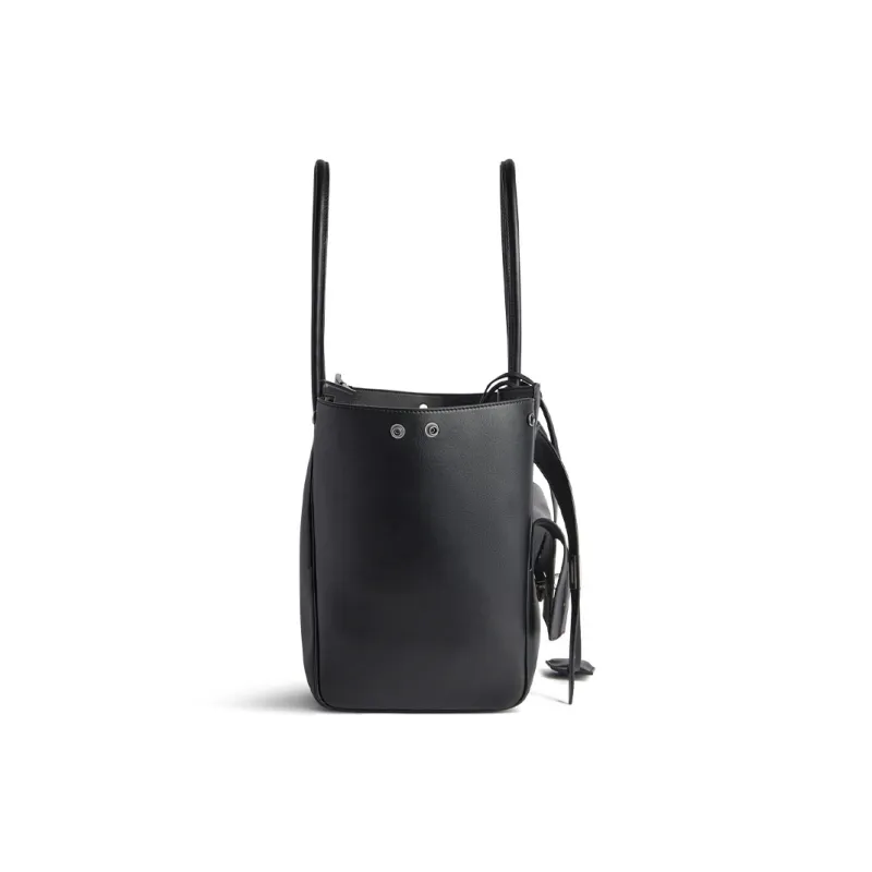 Balenciaga Bel Air Medium Carry All Bag Aged Silver Hardware Black-2