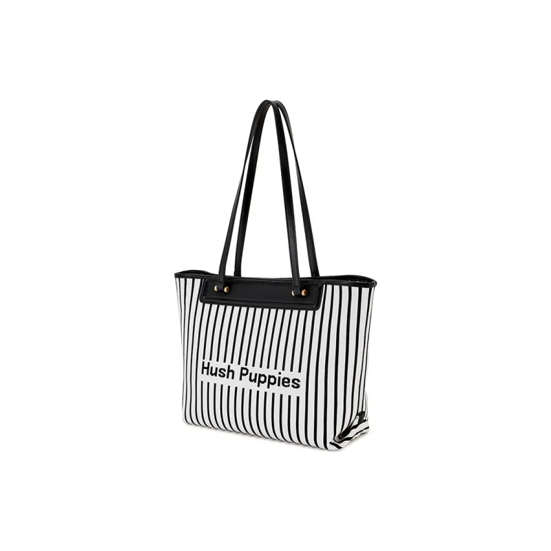 Hush Puppies Split Cow Leather With Synthetic Leather Shoulder Bag Tubas Women's Black/Brown-1