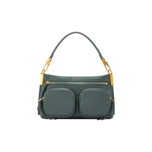 COCCINELLE Cow Leather Handbag Shoulder Bag Small Size Women's Sweet Blue Green