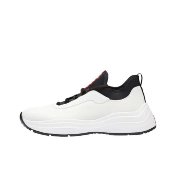 PRADA Cushioning Low Top Sports Casual Shoes Men's White Black