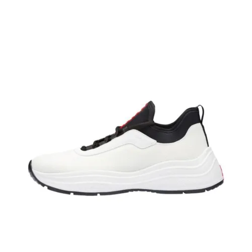 PRADA Casual Shoes Men Low-Top White/Black