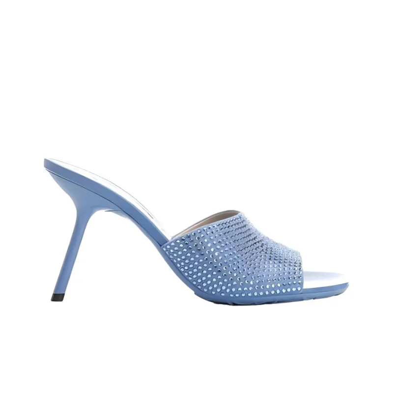 LOEWE Petal Slide Slippers 9.5cm Women's Blue-1