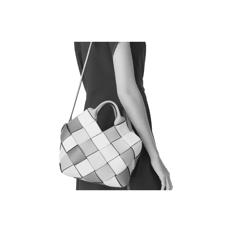 LOEWE Surplus Classic Calfskin Basket Bag, Shoulder Bag, Crossbody Bag, Handbag Trumpets Women's Fuchsia/Green-4