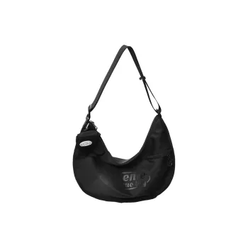 Kaka Tree Nylon Crossbody Bag, Shoulder Bag Unisex Black/Light Gray/Green
