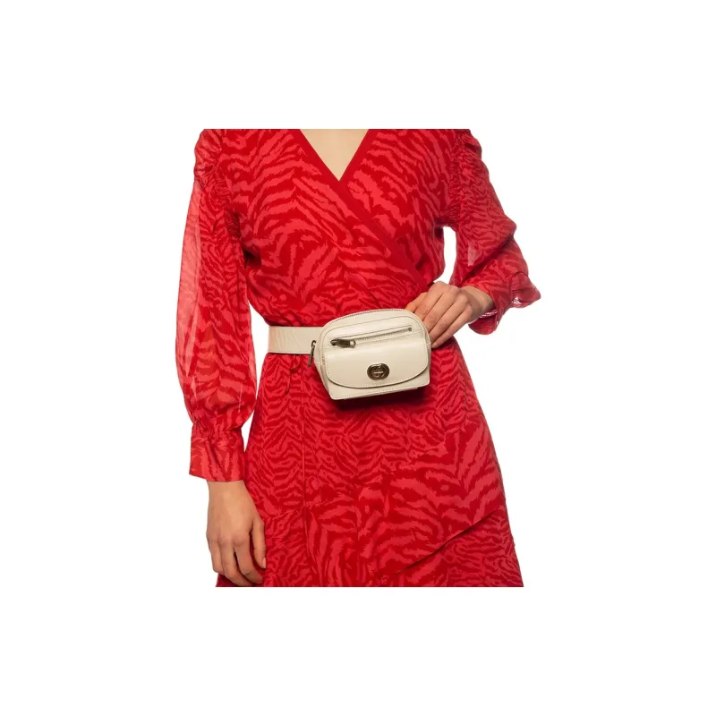 GUCCI Calfskin One Shoulder Crossbody Bag Sling Bag Fanny Pack Mini Unisex White-5