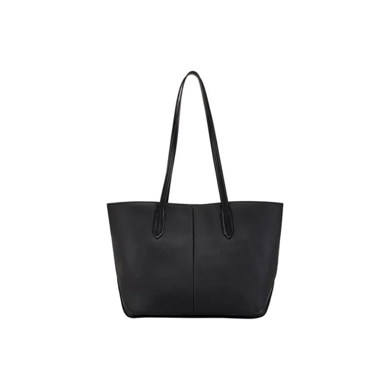 Hush Puppies Cow Leather Tote Shoulder Bag Handbag Commuter Bag Women's Black/Brown/Light Gray/Ecru-2