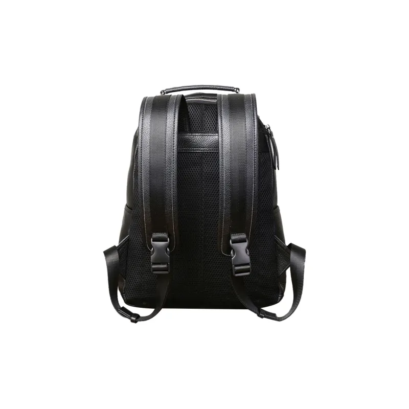 Old Man's Head Cow Leather Handbag Backpack Regular Men's Black-3