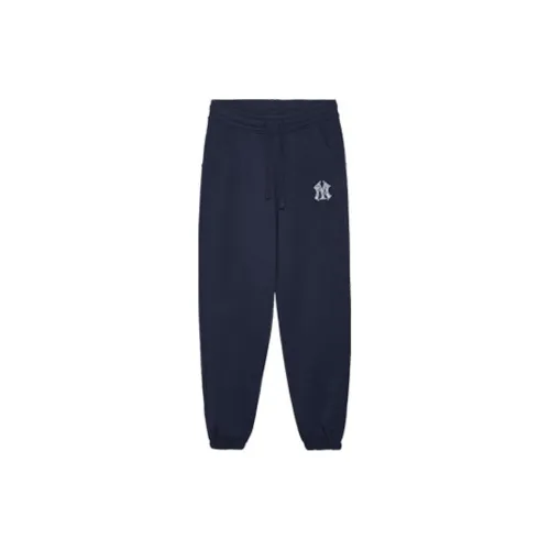 New Era Blue And White Porcelain Series Knitted Sweatpants Women's Navy Blue