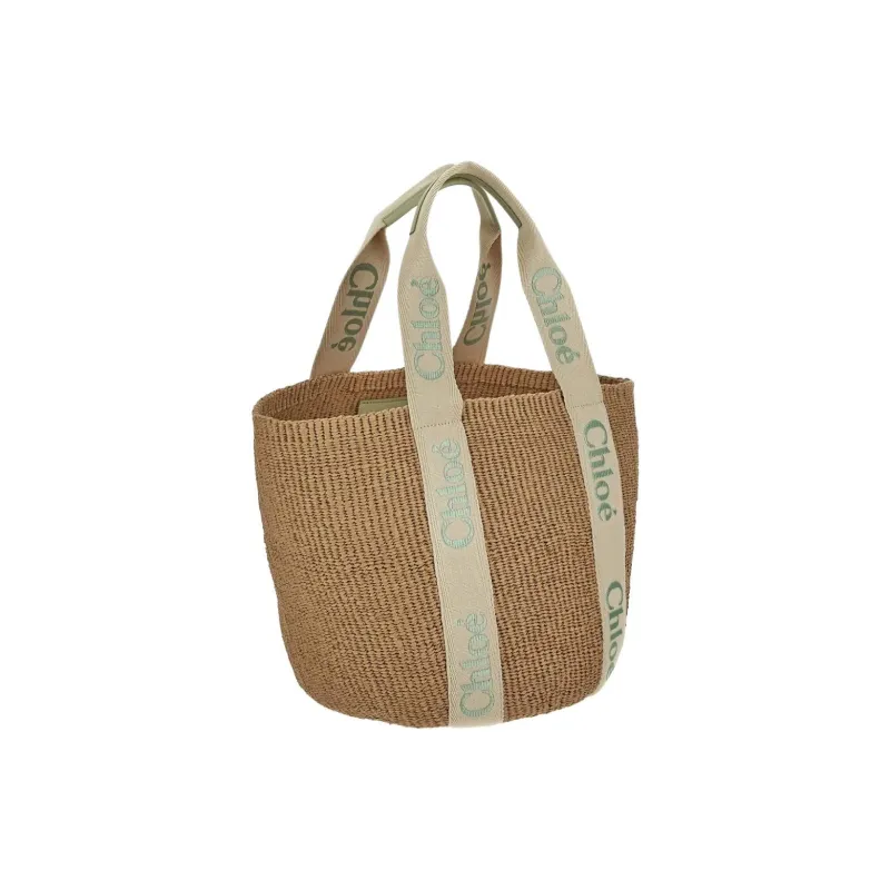 Chloe Paper One Shoulder Handbag Women's Beige-1