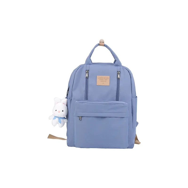 Cwatcun Nylon Backpack Regular Women's Pink/Blue/Black/Red/White-2