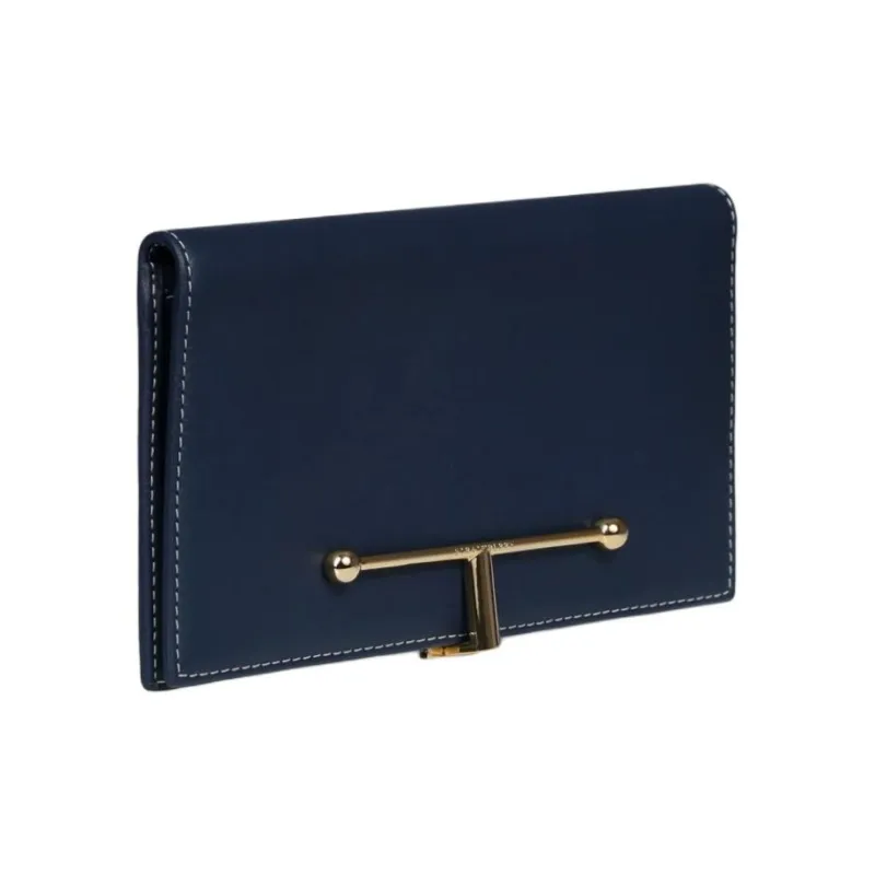 Strathberry Calfskin Wallet Large Size Women's Marine Blue-1