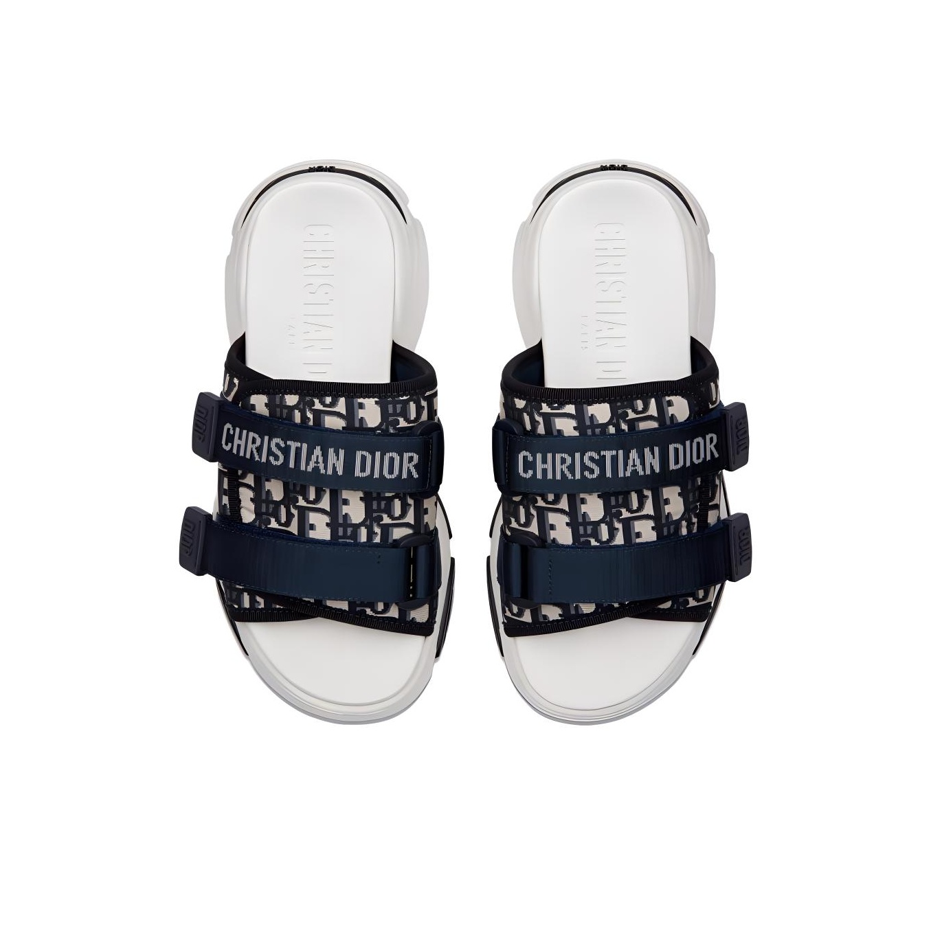 DIOR D-Wander Slide Slippers Women's Dark Blue/Gray - POIZON