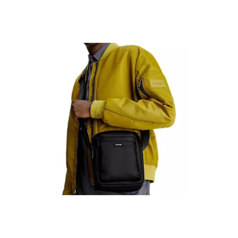 CALVIN KLEIN Polyester Shoulder Bag, Crossbody Bag Men's Black-3