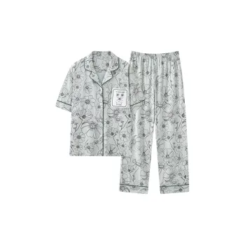 CAIHENGTONG Pajama Set Women's Light Green