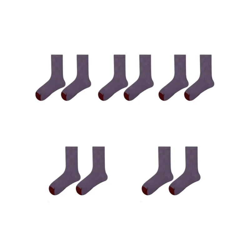 Vine Color Mid Calf Socks Women's 5 Pack-16