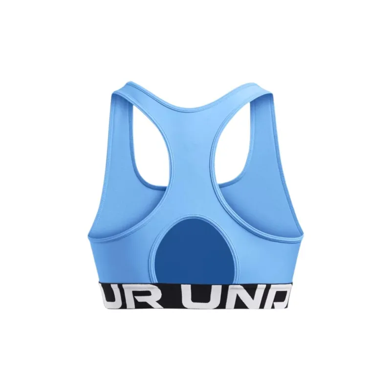 Under Armour HeatGear Women's Armour Mid Branded Sports Bra Sports Underwear Women's Horizon Blue-1